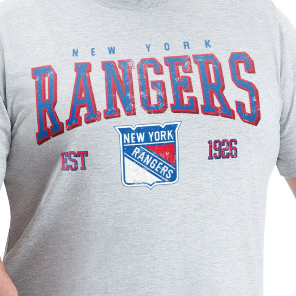 New York Rangers G-III Sports by Carl Banks Adaptive Classic Team Graphic T-Shirt - Gray | US 203456439