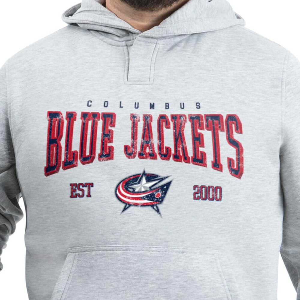Columbus Blue Jackets G-III Sports by Carl Banks Adaptive Classic Team Spirit Fleece Hoodie - Gray | US 203456440