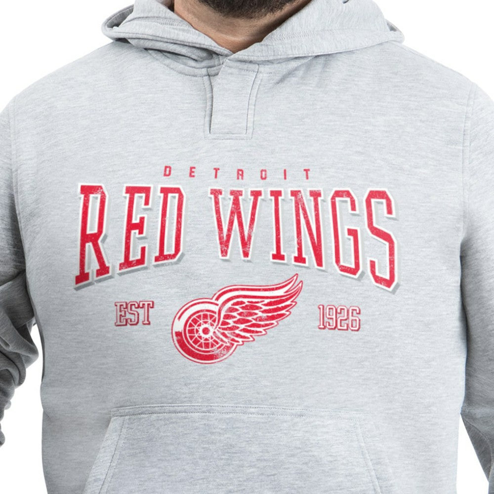 Detroit Red Wings G-III Sports by Carl Banks Adaptive Classic Team Spirit Fleece Hoodie - Gray | US 203456443
