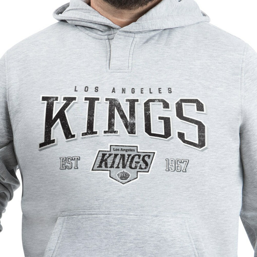 Los Angeles Kings G-III Sports by Carl Banks Adaptive Classic Team Spirit Fleece Hoodie - Gray | US 203456445
