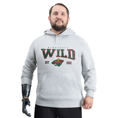 Minnesota Wild G-III Sports by Carl Banks Adaptive Classic Team Spirit Fleece Hoodie - Gray | US 203456446