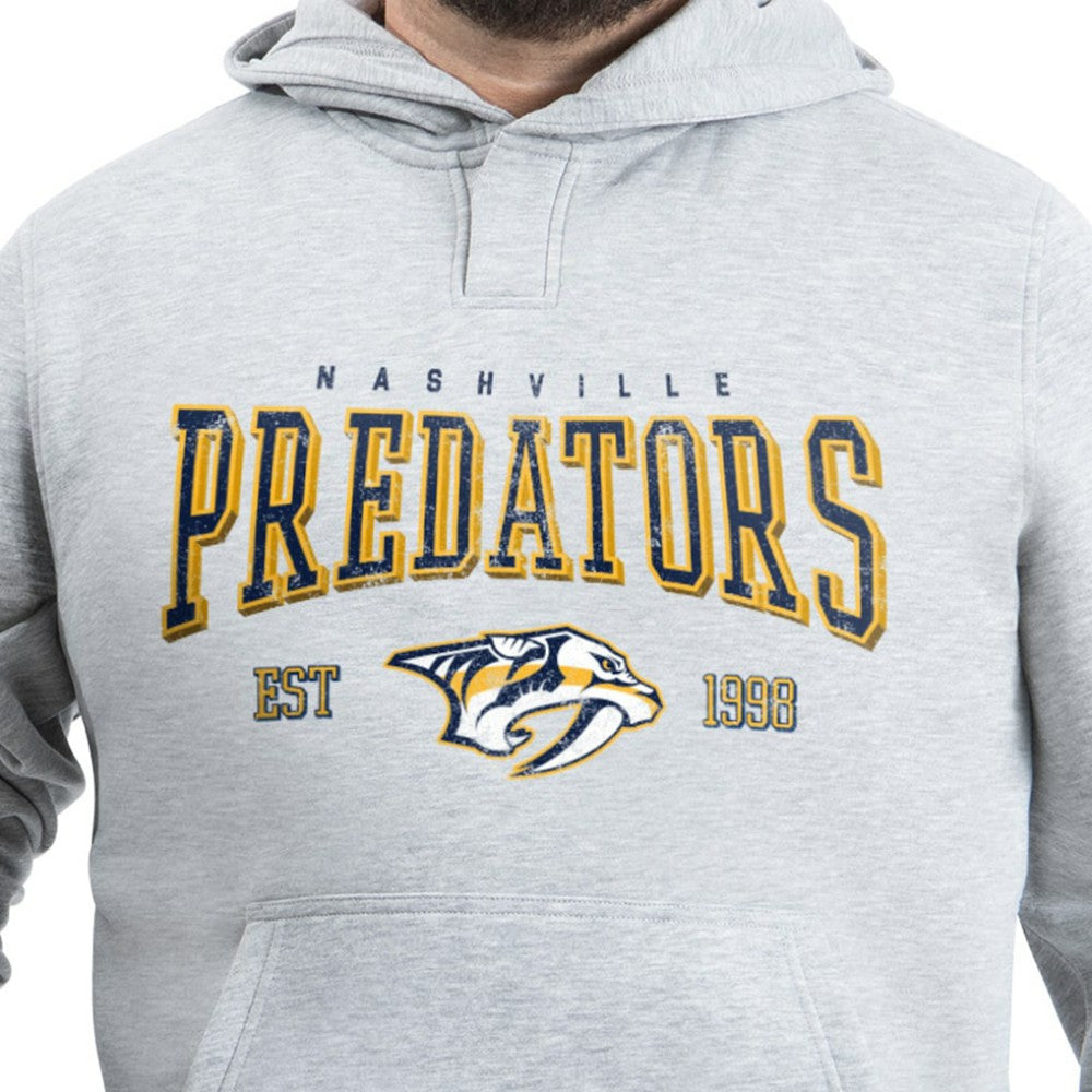Nashville Predators G-III Sports by Carl Banks Adaptive Classic Team Spirit Fleece Hoodie - Gray | US 203456447