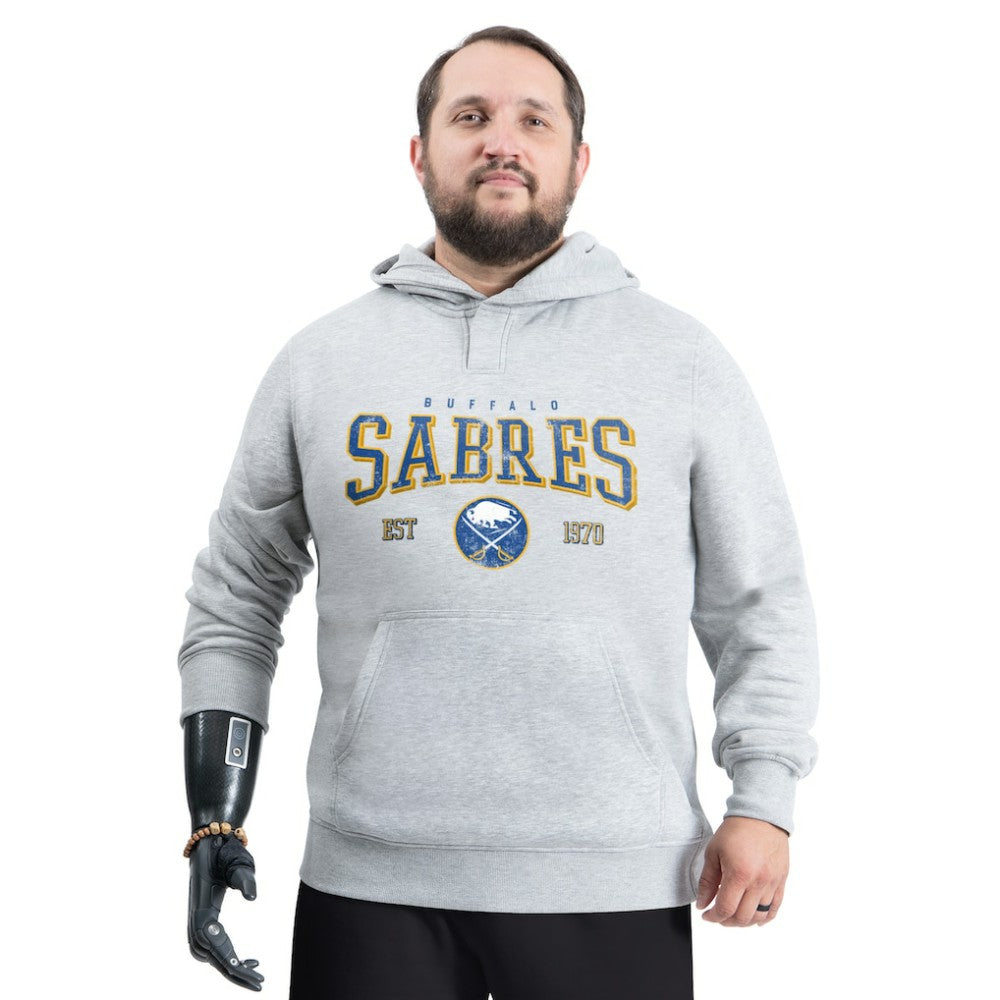 Buffalo Sabres G-III Sports by Carl Banks Adaptive Classic Team Spirit Fleece Hoodie - Gray | US 203456452