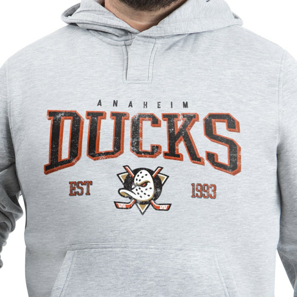 Anaheim Ducks G-III Sports by Carl Banks Adaptive Classic Team Spirit Fleece Hoodie - Gray | US 203456455