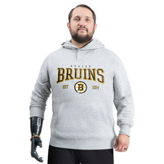 Boston Bruins G-III Sports by Carl Banks Adaptive Classic Team Spirit Fleece Hoodie - Gray | US 203456457