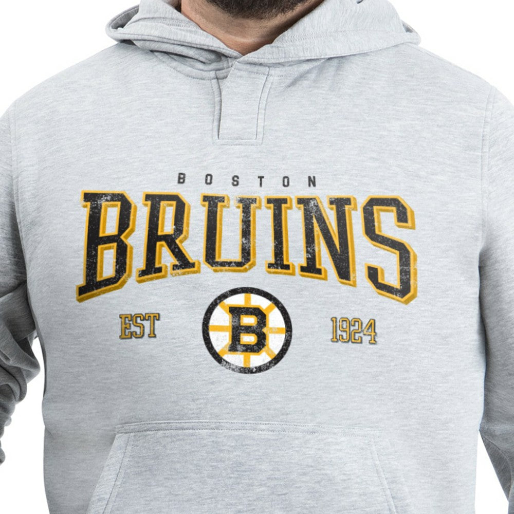 Boston Bruins G-III Sports by Carl Banks Adaptive Classic Team Spirit Fleece Hoodie - Gray | US 203456457