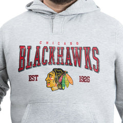 Chicago Blackhawks G-III Sports by Carl Banks Adaptive Classic Team Spirit Fleece Hoodie - Gray | US 203456463
