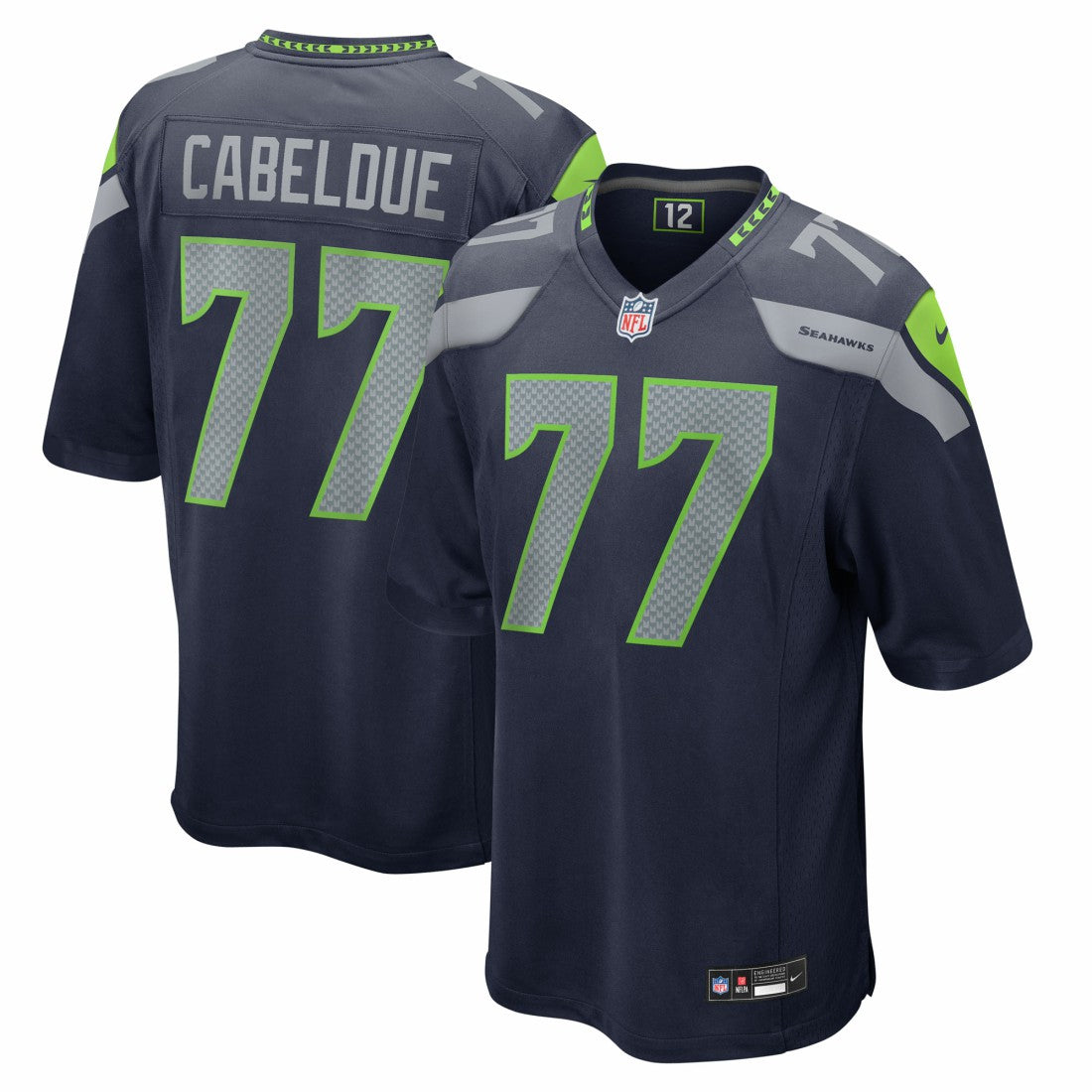 Bryce Cabeldue Seattle Seahawks Team Game Jersey - College Navy Jerseys