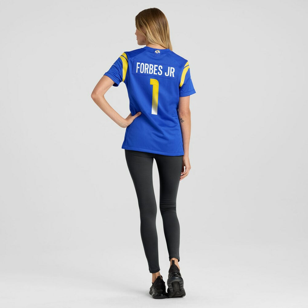 Emmanuel Forbes Jr. Los Angeles Rams Women's Team Game Jersey - Royal Jerseys