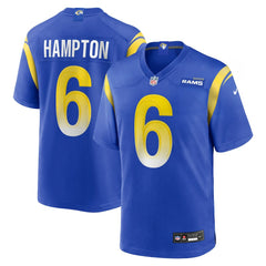 Nick Hampton Los Angeles Rams Team Game Jersey - Royal Jerseys