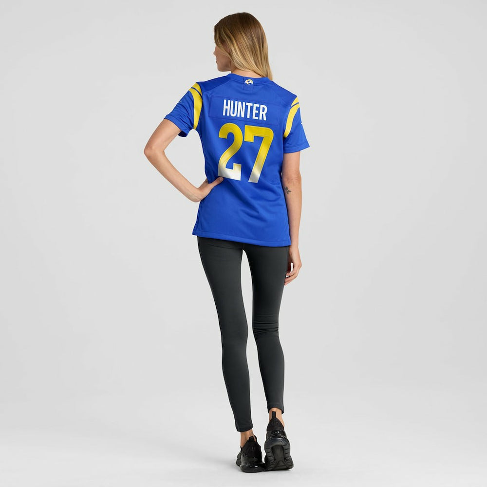 Jarquez Hunter Los Angeles Rams Women's Team Game Jersey - Royal Jerseys