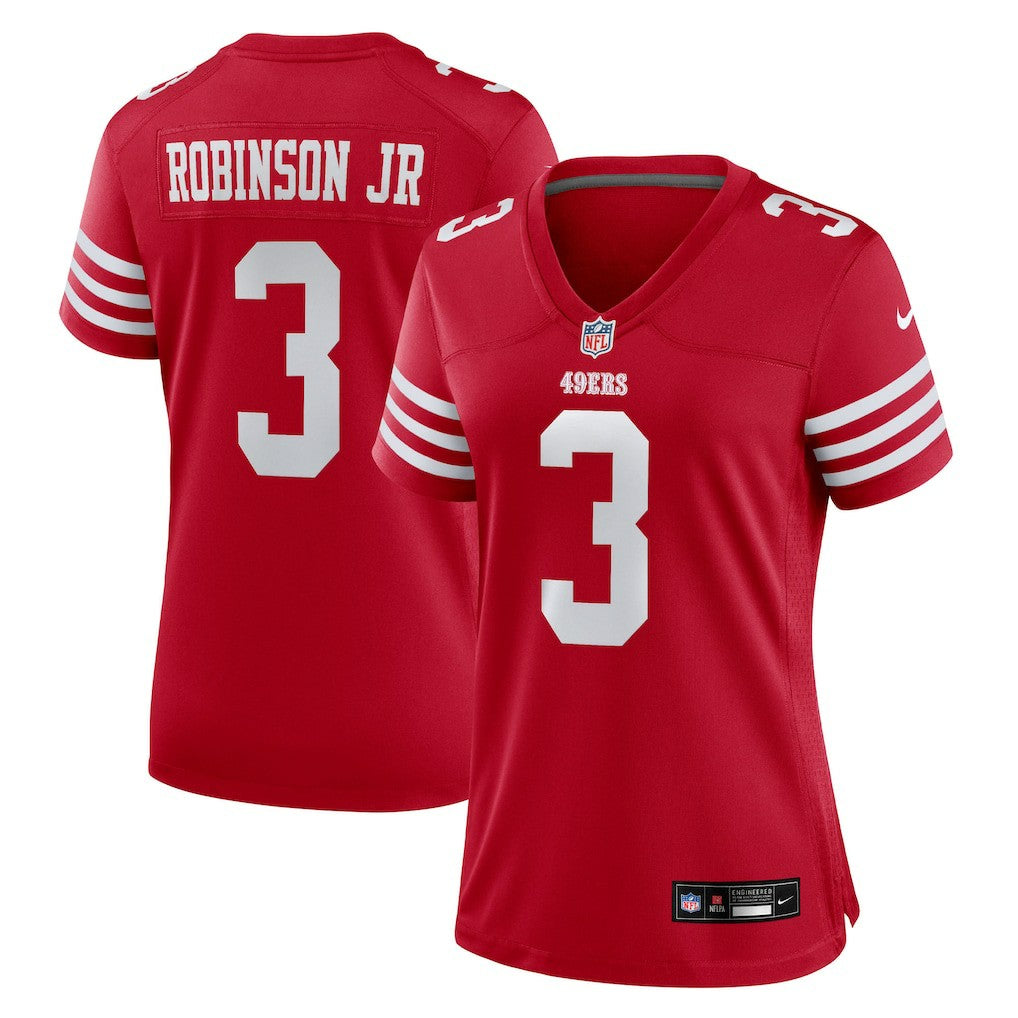 Brian Robinson Jr. San Francisco 49ers Women's Team Game Jersey - Scarlet Jerseys