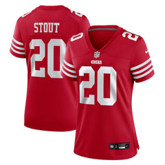 Upton Stout San Francisco 49ers Women's Team Game Jersey - Scarlet Jerseys