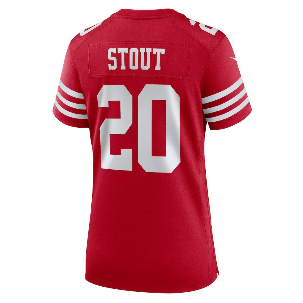 Upton Stout San Francisco 49ers Women's Team Game Jersey - Scarlet Jerseys