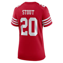 Upton Stout San Francisco 49ers Women's Team Game Jersey - Scarlet Jerseys