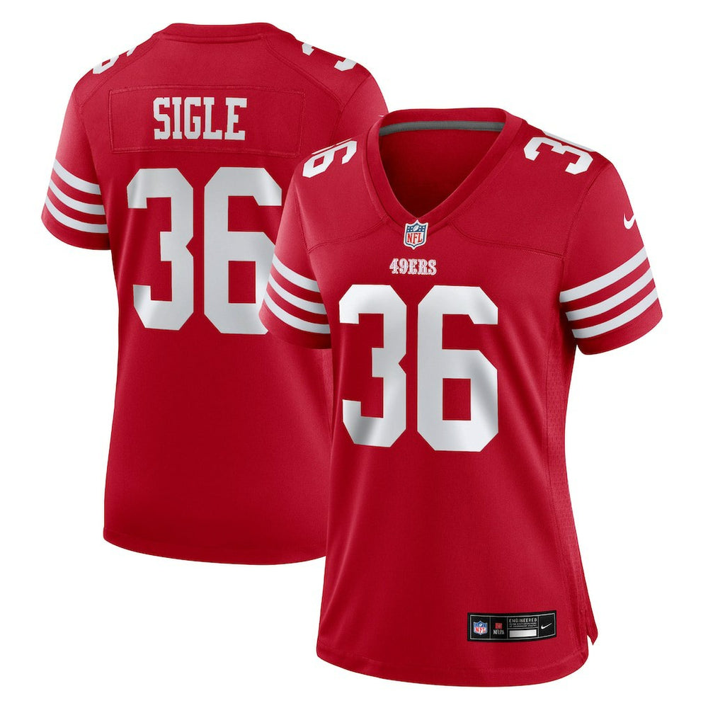 Marques Sigle San Francisco 49ers Women's Team Game Jersey - Scarlet Jerseys