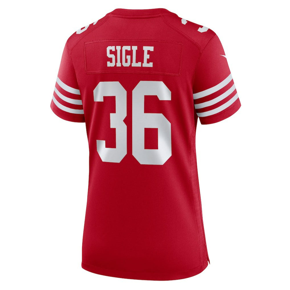 Marques Sigle San Francisco 49ers Women's Team Game Jersey - Scarlet Jerseys