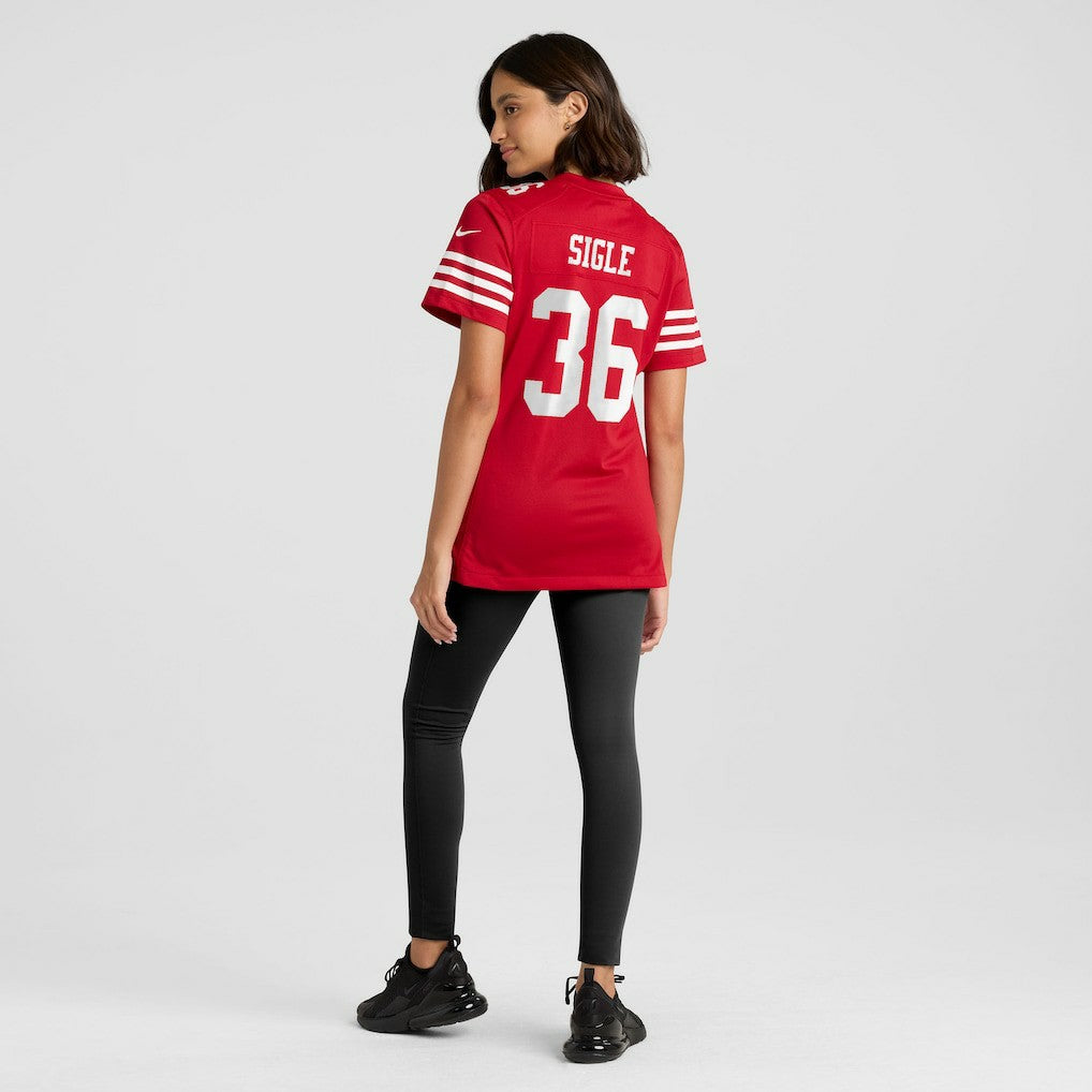 Marques Sigle San Francisco 49ers Women's Team Game Jersey - Scarlet Jerseys