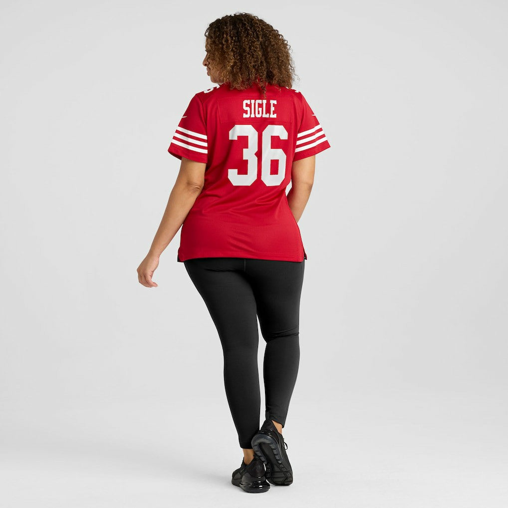 Marques Sigle San Francisco 49ers Women's Team Game Jersey - Scarlet Jerseys