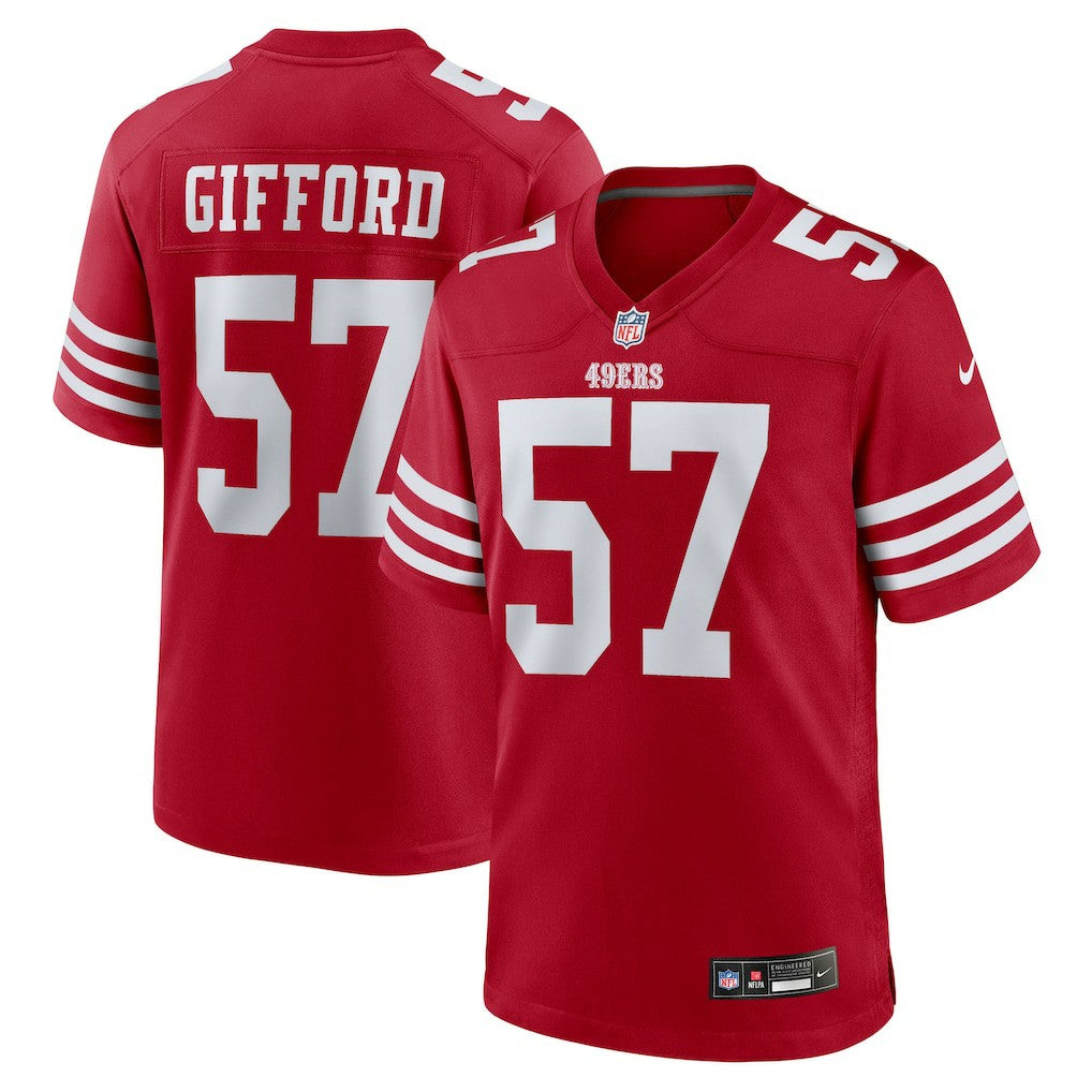 Luke Gifford San Francisco 49ers Team Game Jersey - Scarlet Jerseys