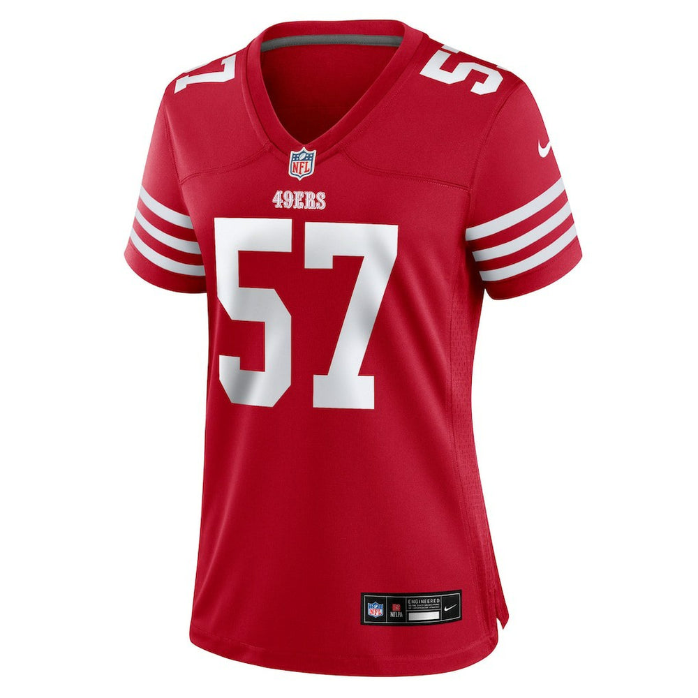 Luke Gifford San Francisco 49ers Women's Team Game Jersey - Scarlet Jerseys