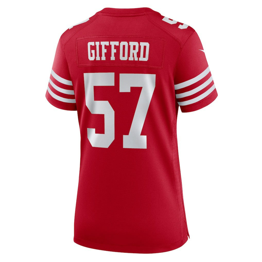 Luke Gifford San Francisco 49ers Women's Team Game Jersey - Scarlet Jerseys
