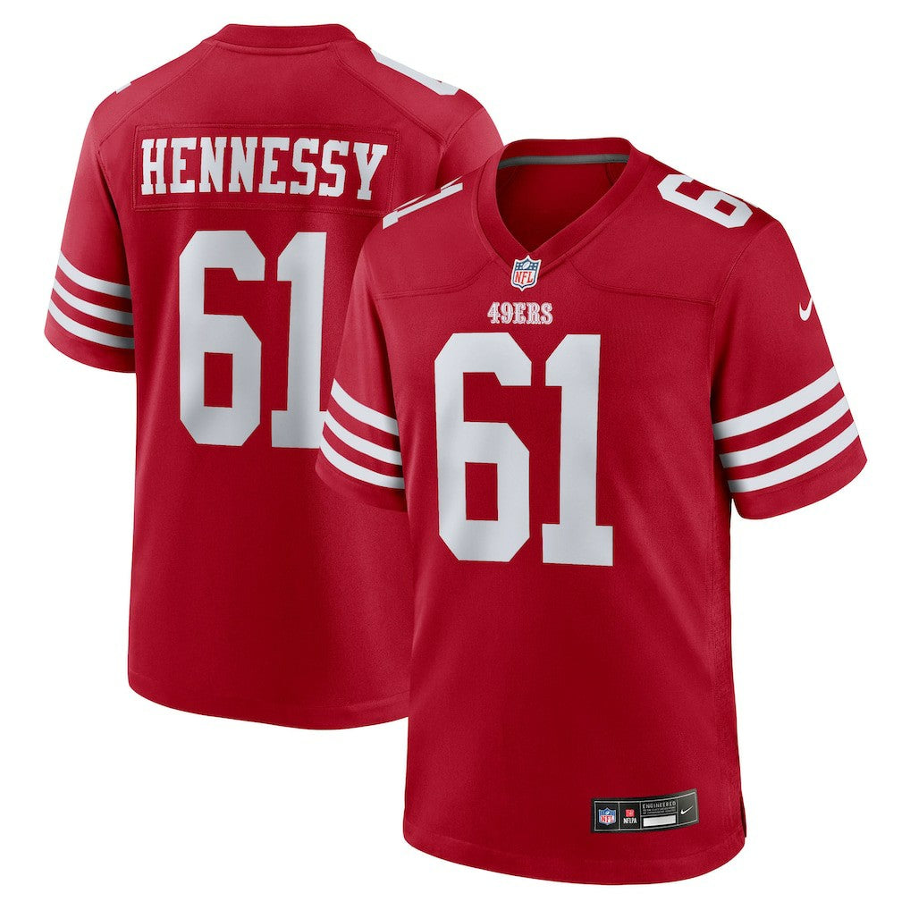 Matt Hennessy San Francisco 49ers Team Game Jersey - Scarlet Jerseys