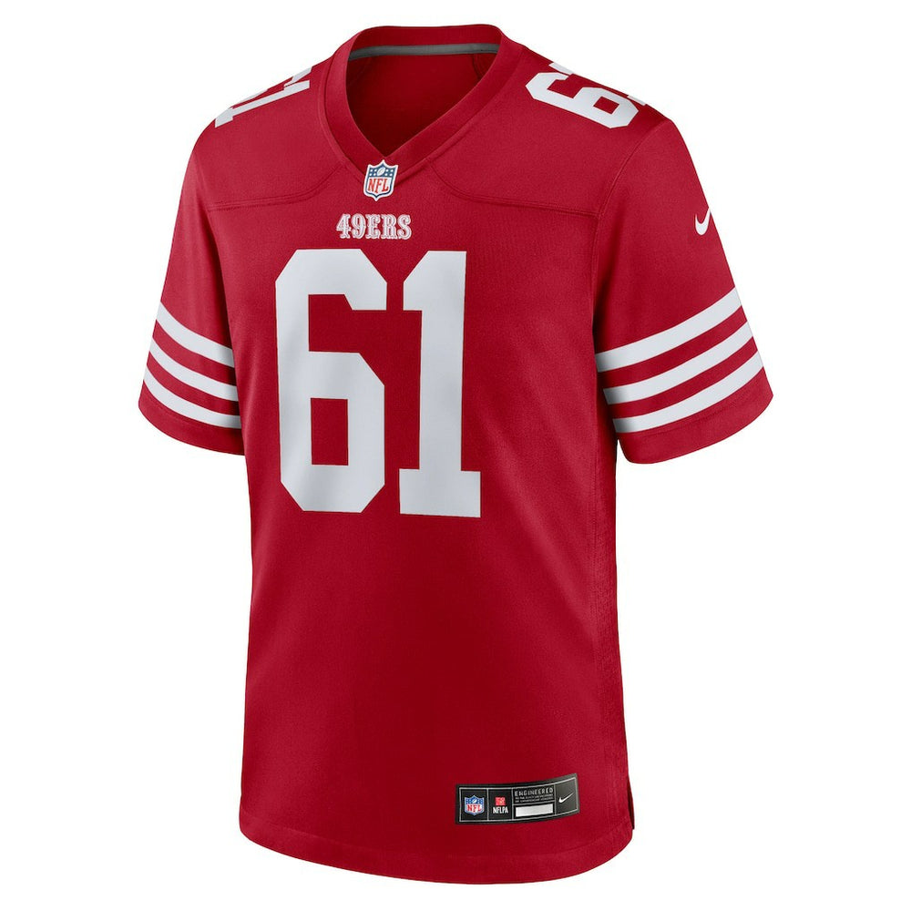 Matt Hennessy San Francisco 49ers Team Game Jersey - Scarlet Jerseys