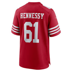 Matt Hennessy San Francisco 49ers Team Game Jersey - Scarlet Jerseys