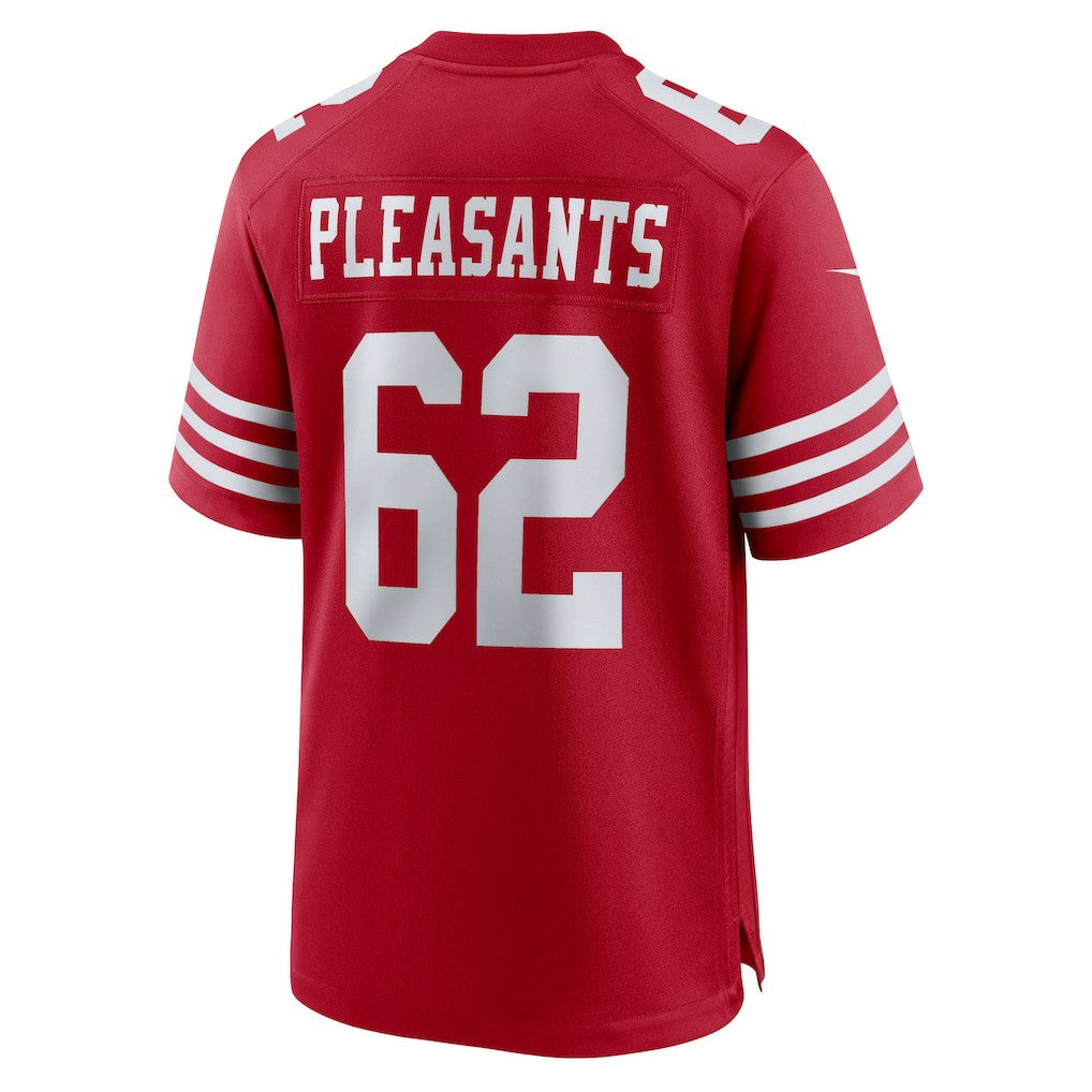 Austen Pleasants San Francisco 49ers Team Game Jersey - Scarlet Jerseys