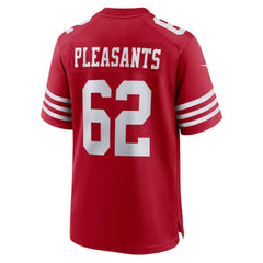 Austen Pleasants San Francisco 49ers Team Game Jersey - Scarlet Jerseys