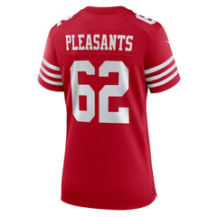 Austen Pleasants San Francisco 49ers Women's Team Game Jersey - Scarlet Jerseys