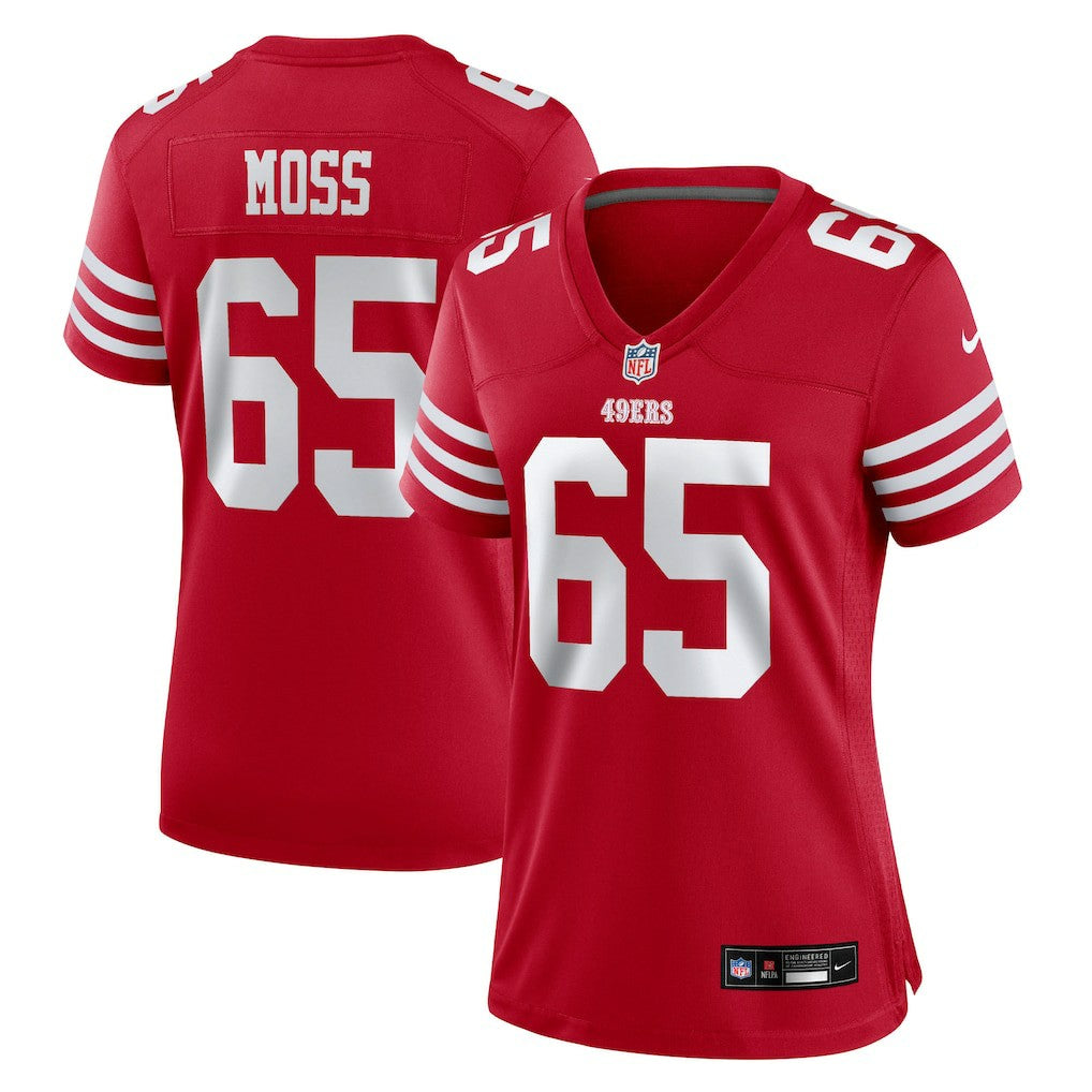 Drew Moss San Francisco 49ers Women's Team Game Jersey - Scarlet Jerseys