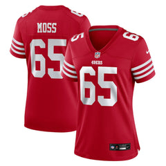 Drew Moss San Francisco 49ers Women's Team Game Jersey - Scarlet Jerseys