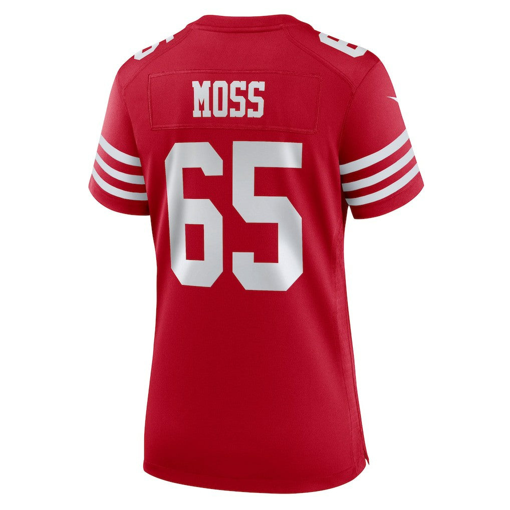 Drew Moss San Francisco 49ers Women's Team Game Jersey - Scarlet Jerseys