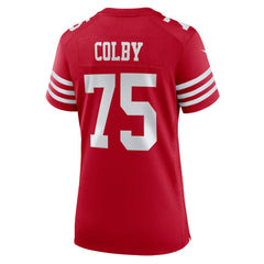 Connor Colby San Francisco 49ers Women's Team Game Jersey - Scarlet Jerseys