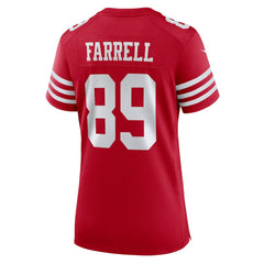 Luke Farrell San Francisco 49ers Women's Team Game Jersey - Scarlet Jerseys