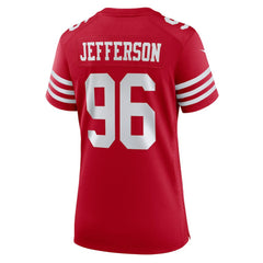 Jordan Jefferson San Francisco 49ers Women's Team Game Jersey - Scarlet Jerseys
