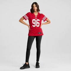 Jordan Jefferson San Francisco 49ers Women's Team Game Jersey - Scarlet Jerseys