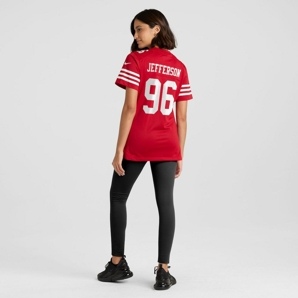 Jordan Jefferson San Francisco 49ers Women's Team Game Jersey - Scarlet Jerseys