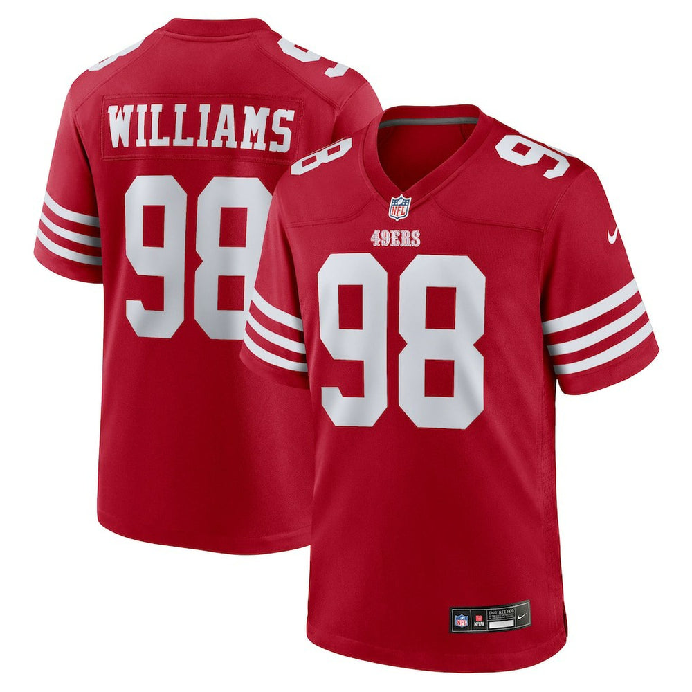 Mykel Williams San Francisco 49ers Team Game Jersey - Scarlet Jerseys