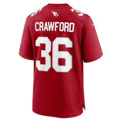 Kitan Crawford Arizona Cardinals Team Game Jersey - Cardinal Jerseys