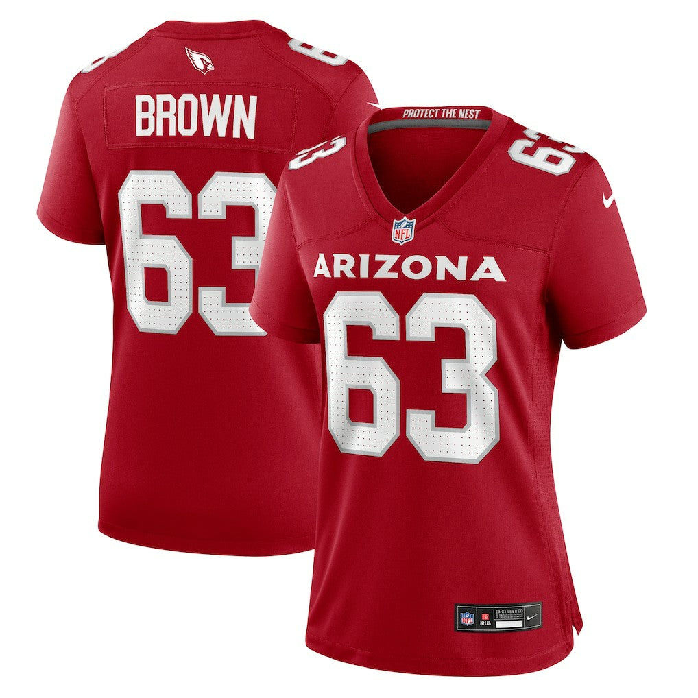 Evan Brown Arizona Cardinals Women's Team Game Jersey - Cardinal Jerseys