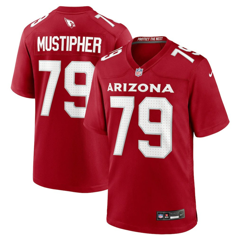 PJ Mustipher Arizona Cardinals Team Game Jersey - Cardinal Jerseys