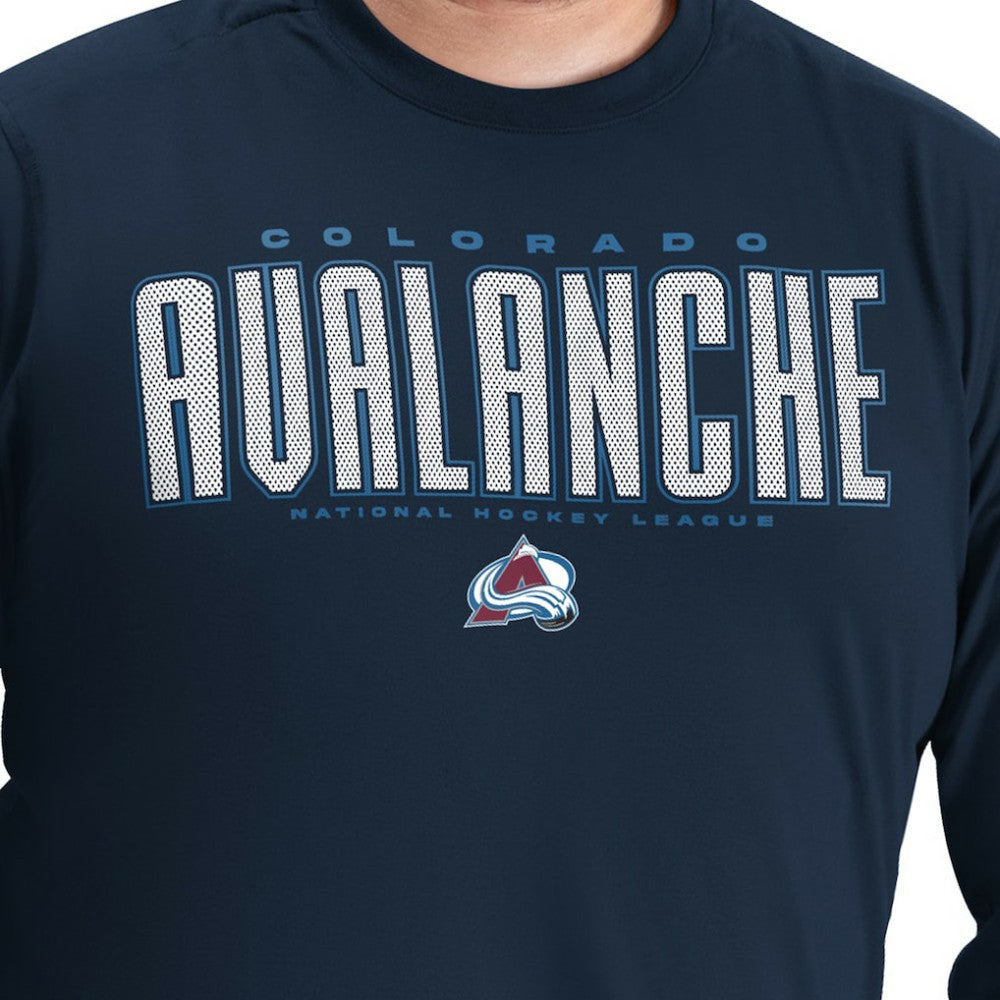 Colorado Avalanche G-III Sports by Carl Banks Adaptive Mesh Effect Long Sleeve T-Shirt - Navy | US 203456828