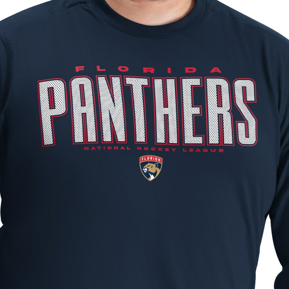 Florida Panthers G-III Sports by Carl Banks Adaptive Mesh Effect Long Sleeve T-Shirt - Navy | US 203456831