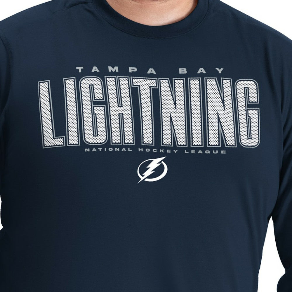 Tampa Bay Lightning G-III Sports by Carl Banks Adaptive Mesh Effect Long Sleeve T-Shirt - Blue | US 203456835