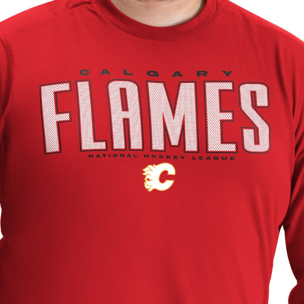 Calgary Flames G-III Sports by Carl Banks Adaptive Mesh Effect Long Sleeve T-Shirt - Red | US 203456839