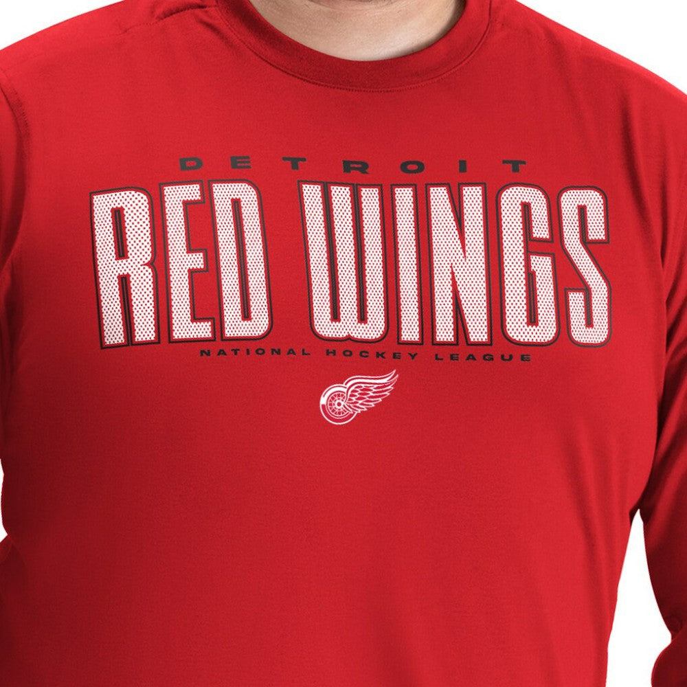 Detroit Red Wings G-III Sports by Carl Banks Adaptive Mesh Effect Long Sleeve T-Shirt - Red | US 203456842