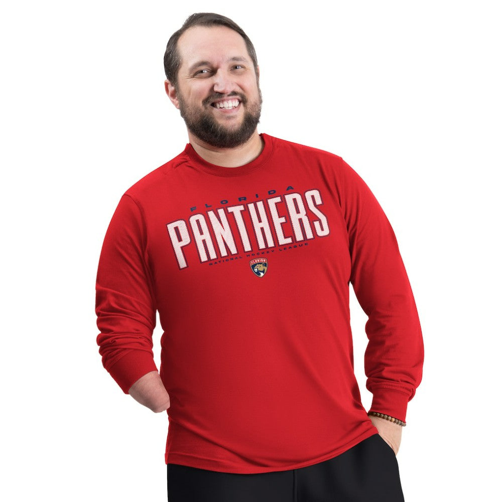 Florida Panthers G-III Sports by Carl Banks Adaptive Mesh Effect Long Sleeve T-Shirt - Red | US 203456843